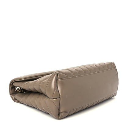 Saint Laurent Calfskin Y Quilted Monogram Medium Loulou Chain Satchel Dark Latte 4 of 11