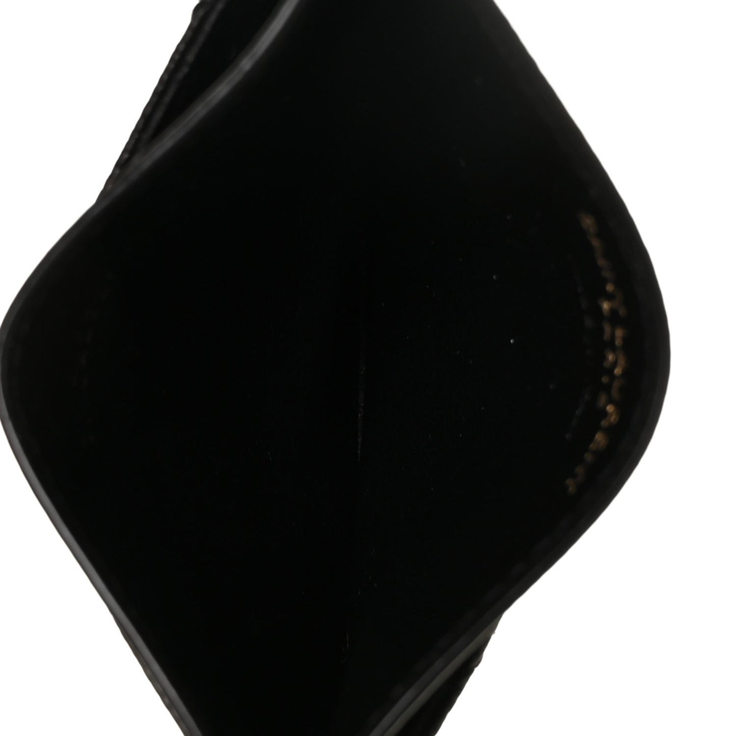 Grain De Poudre Matelasse Chevron Monogram Credit Card Case Black