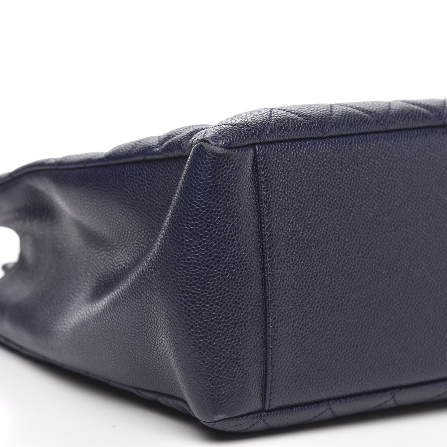 Caviar Quilted Grand Shopping Tote GST Dark Navy Blue