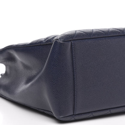 Chanel Caviar Quilted Grand Shopping Tote GST Dark Navy Blue 8 of 13