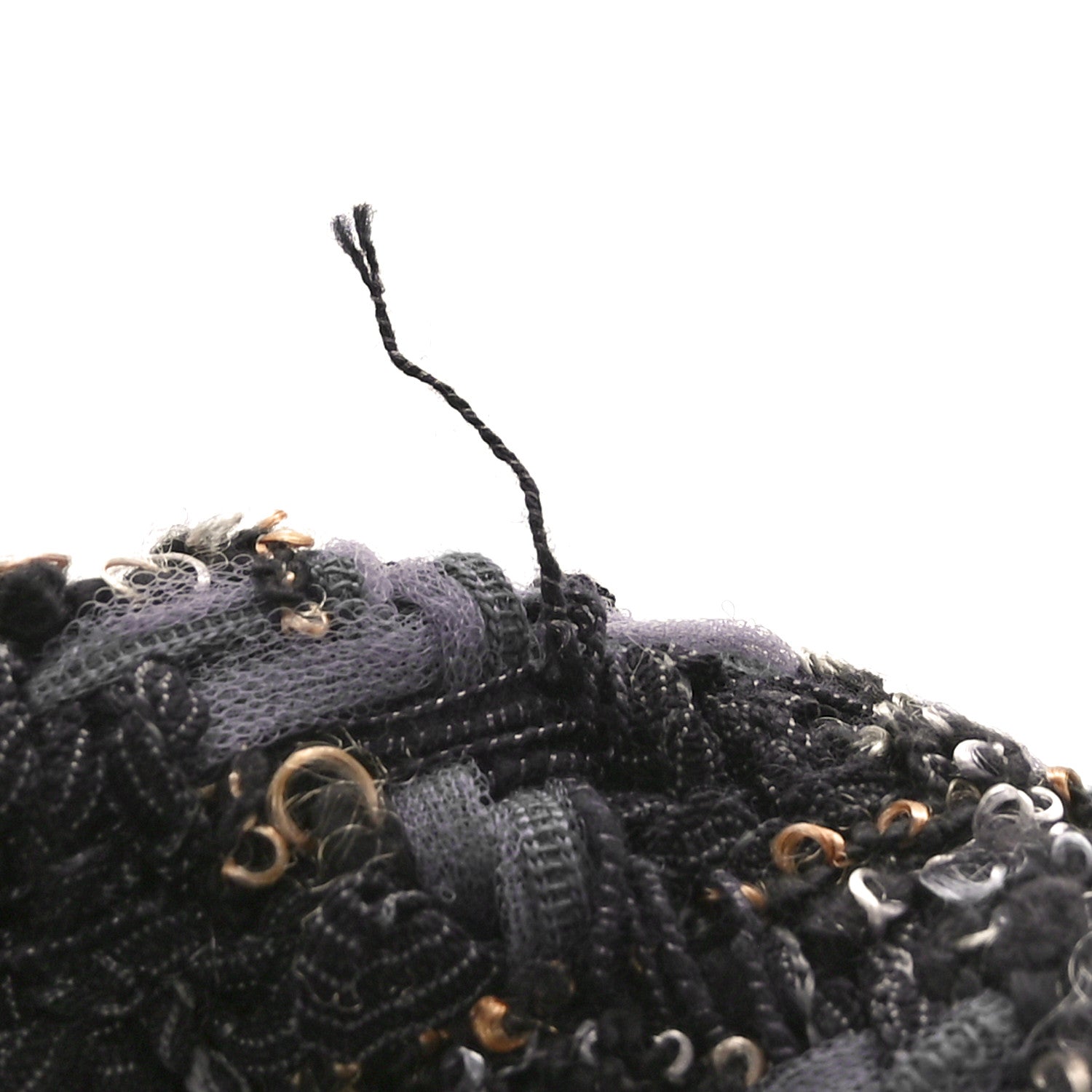 Chanel Cotton Tweed CC Beret M Black Multicolor 9 of 10