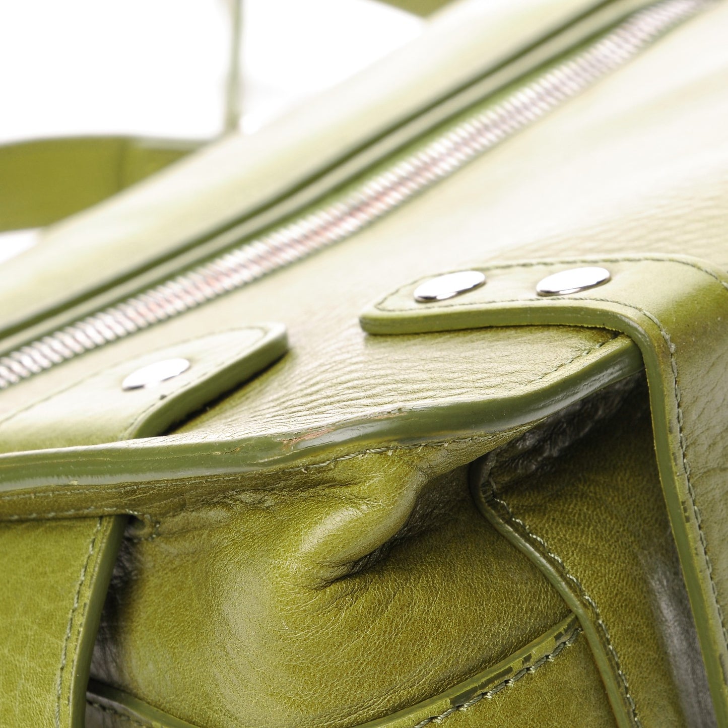 Calfskin PS11 Classic Shoulder Bag Olive