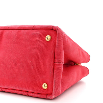 Prada Canapa Small Logo Tote Rosso 11 of 12