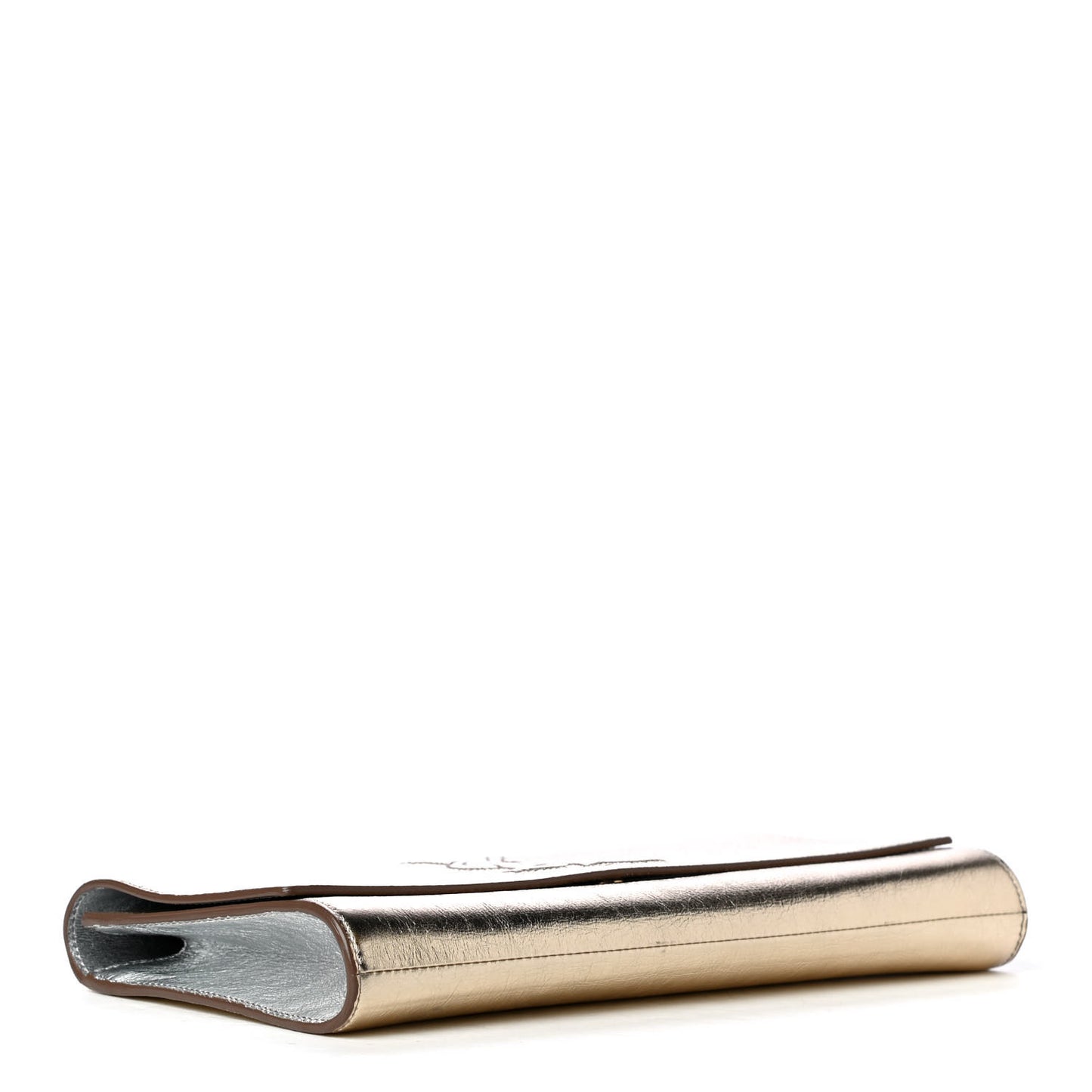 Metallic Calfskin Monogram Large Belle De Jour Clutch Gold
