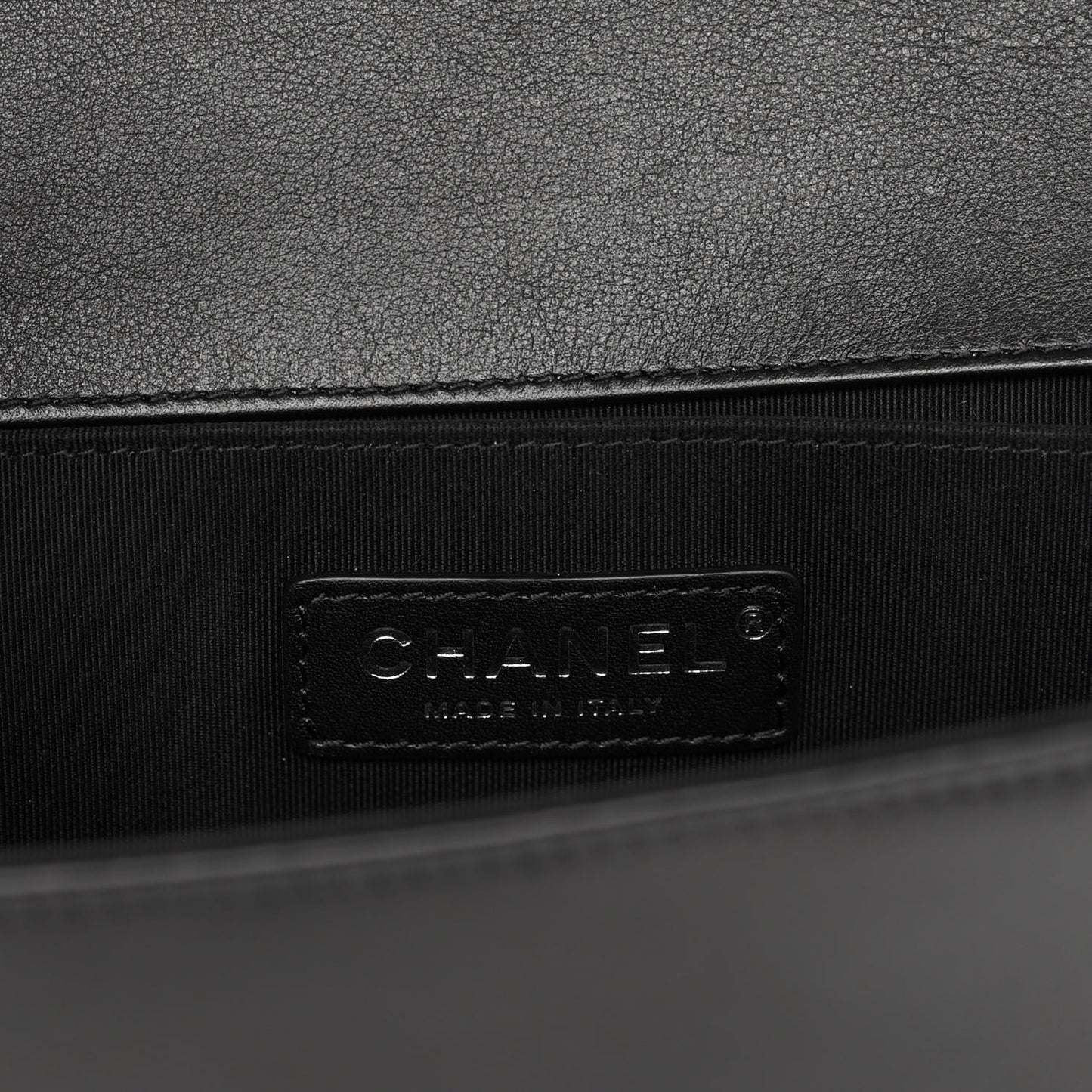 Calfskin Quilted Medium Boy Flap Black