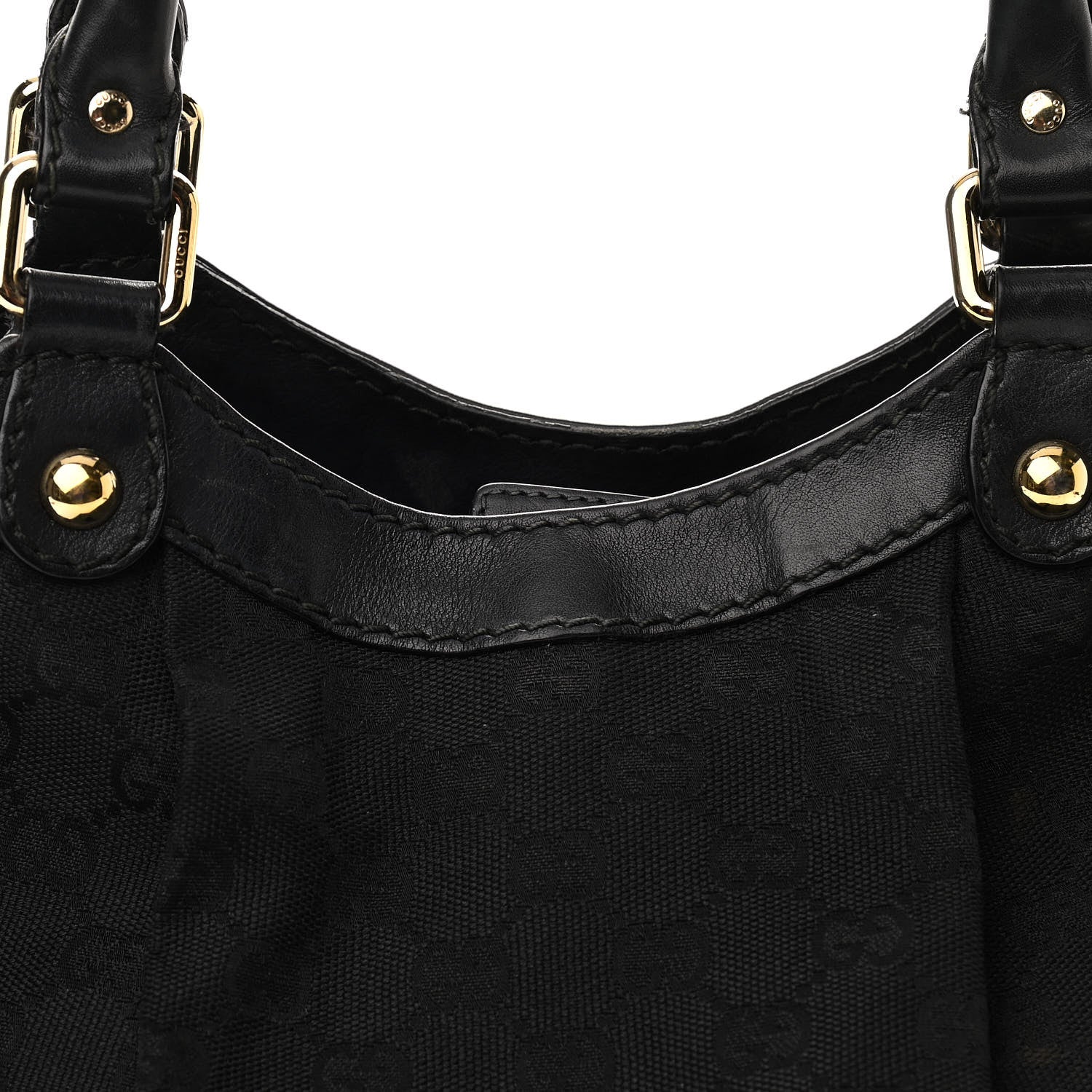 Gucci Monogram Medium Sukey Tote Black 7 of 14