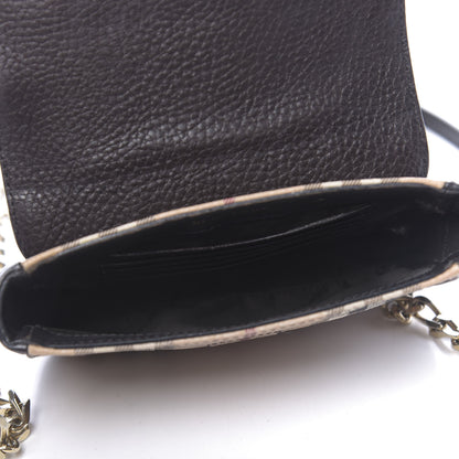 Burberry Haymarket Check Mini Tassel Crossbody Bag Chocolate 5 of 14