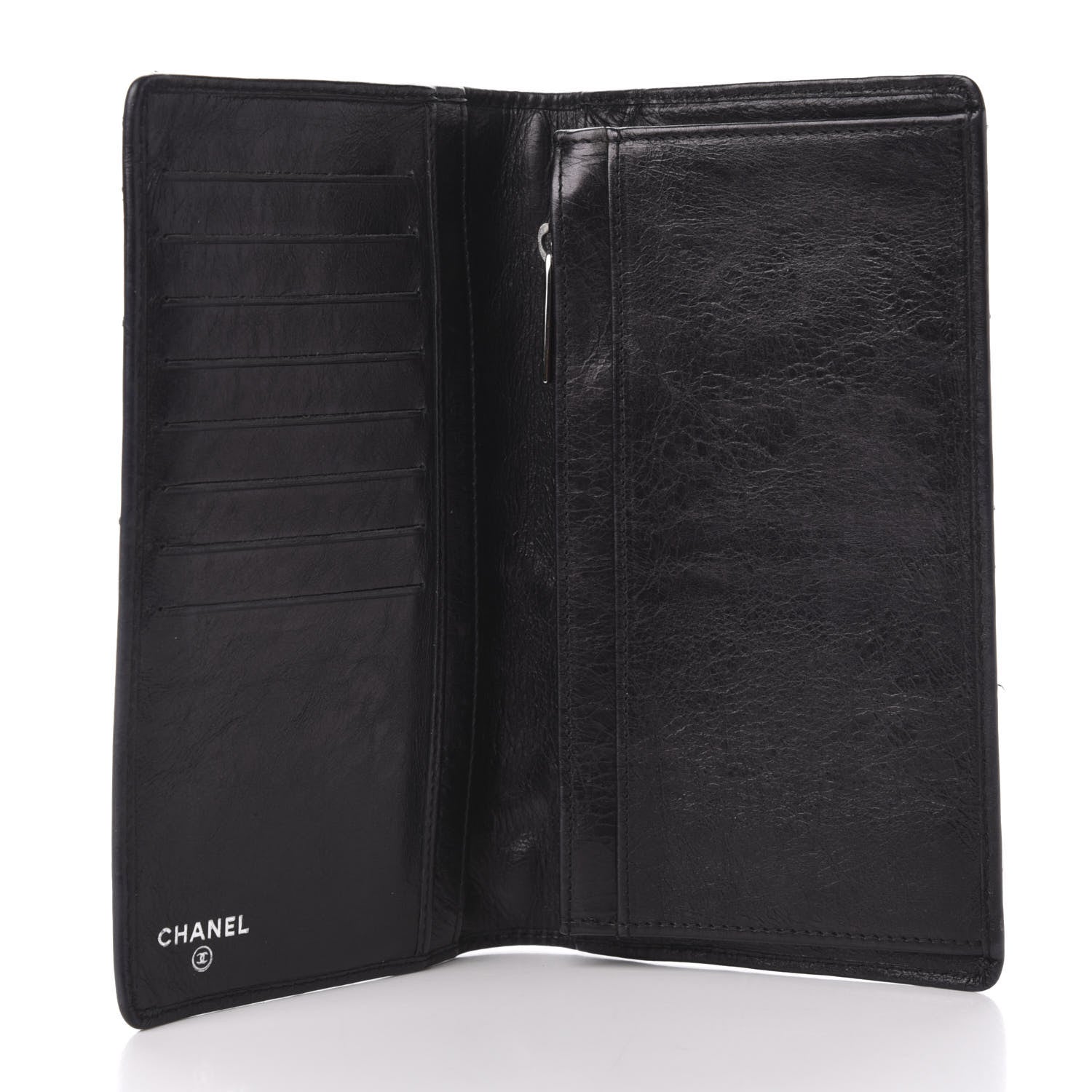 Chanel Calfskin Quilted Cambon Yen Wallet Black 5 of 7