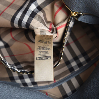 Burberry London Grainy Calfskin Medium Cale Hobo Storm Grey 8 of 8