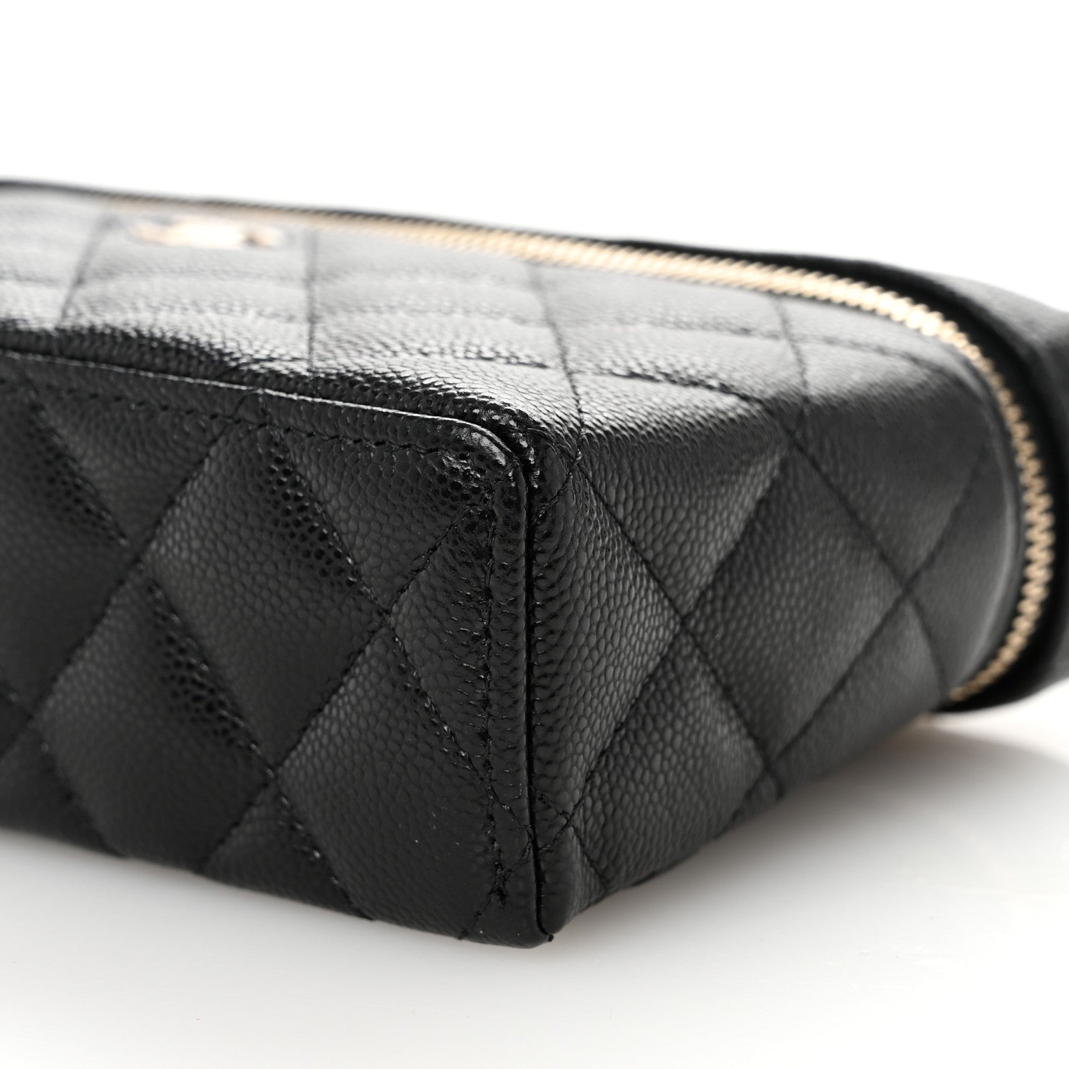 Chanel Caviar Quilted Top Handle Slim Vanity With Chain Black 10 of 11