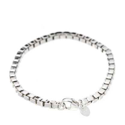 Tiffany Sterling Silver 4mm Venetian Link Bracelet 3 of 5