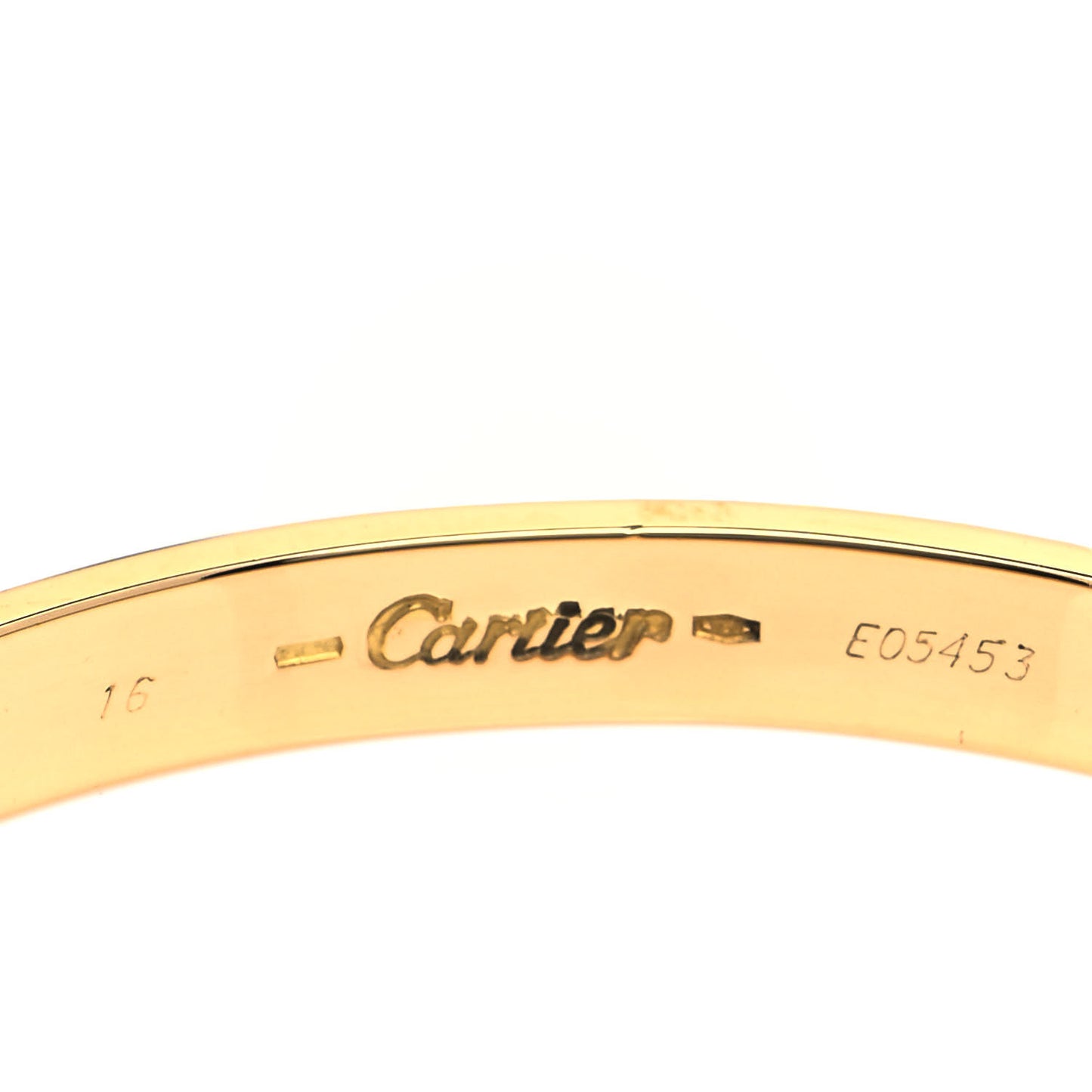18K Yellow Gold LOVE Bracelet 16