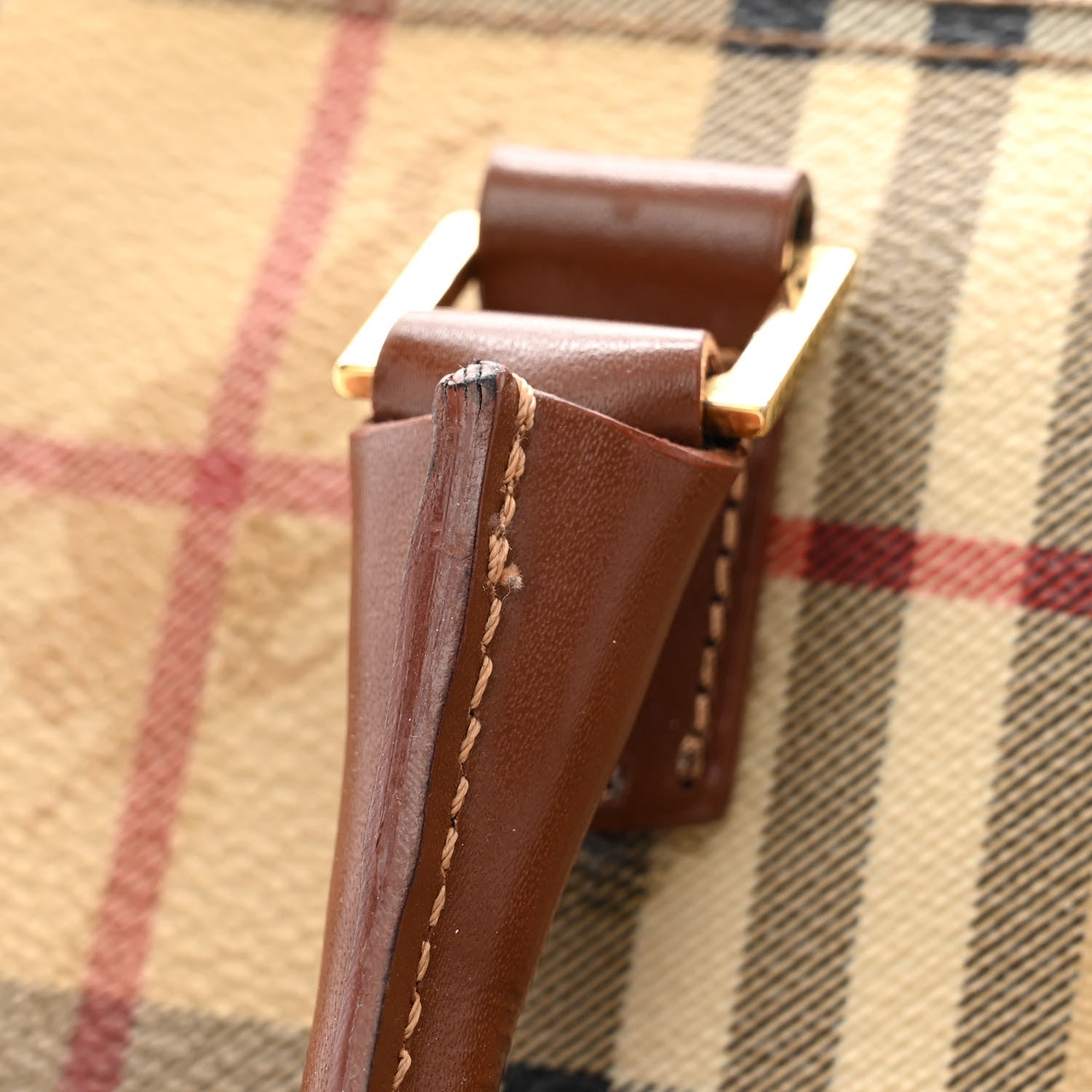 Burberry Haymarket Check Bowling Bag Brown 14 of 15