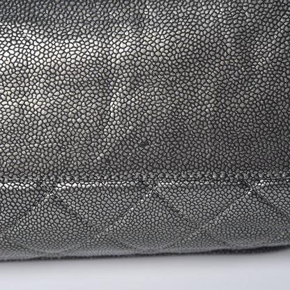 Chanel Metallic Caviar Quilted Timeless Accordion Flap Dark Silver 13 of 13