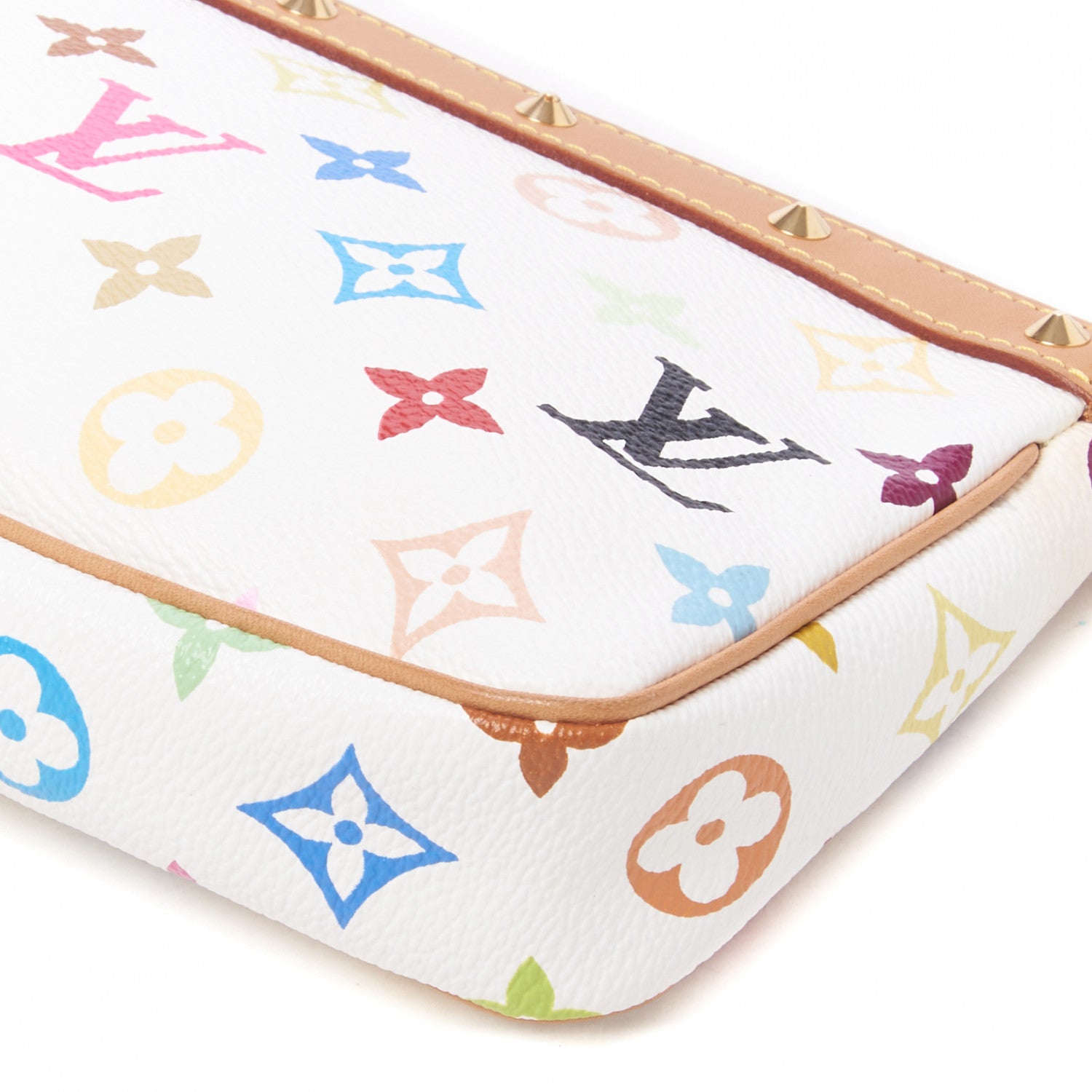 Louis Vuitton Monogram Multicolor Pochette Accessories White 4 of 7