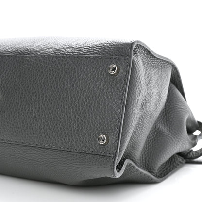 Fendi Cuoio Romano Selleria Bi-Color Large Peekaboo Iconic Satchel Asfalto Latte 10 of 12