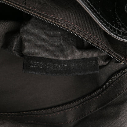 Fendi Vitello Naplak Large Convertible Baguette Black 7 of 14