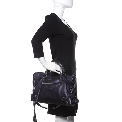 Balenciaga Laminated Agneau Classic Silver Hardware City Maree 2 of 10