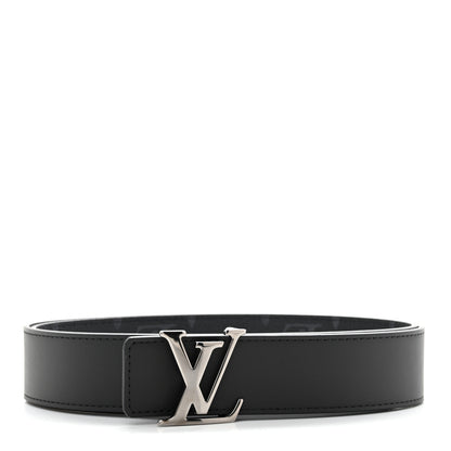 Louis Vuitton Calfskin Monogram Eclipse 35mm LV Initiales Reversible 95 38 Belt 2 of 8
