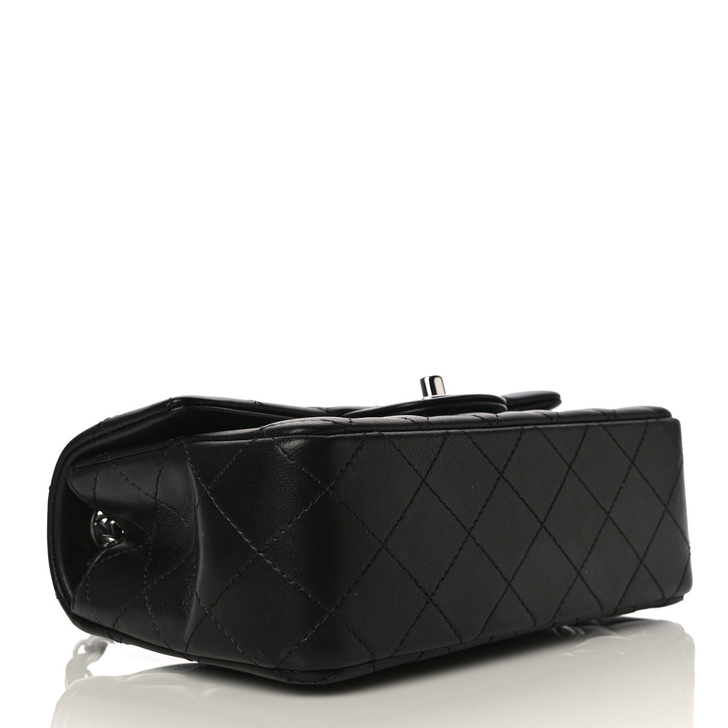 Chanel Lambskin Quilted Mini Rectangular Flap Black 4 of 15