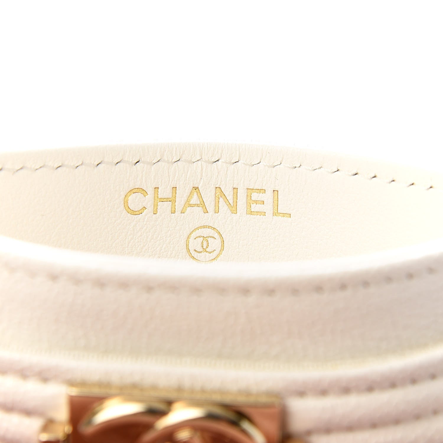 Chanel Caviar Chevron Quilted Boy Card Holder White 6 of 9