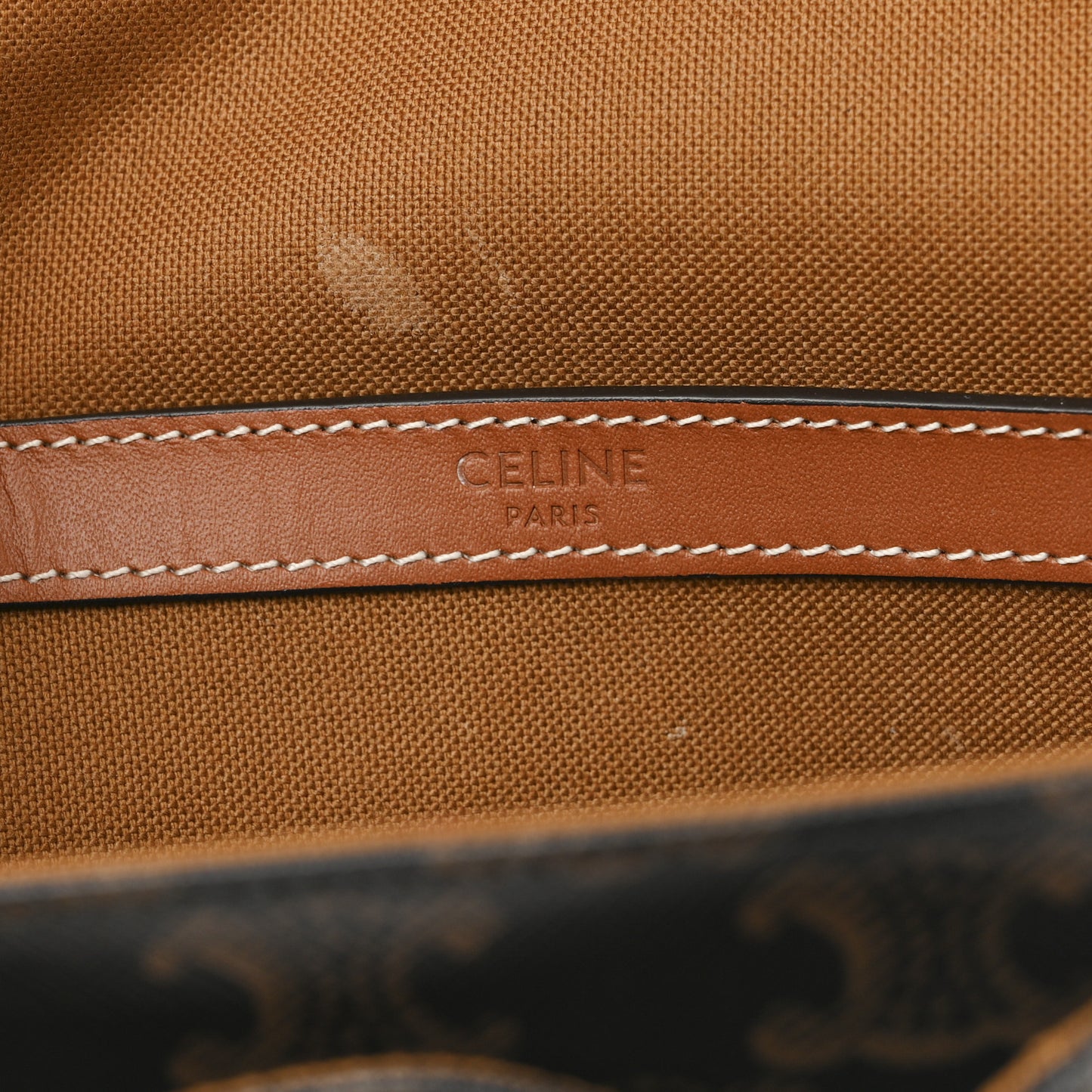 Triomphe Canvas Medium Folco Bag Tan