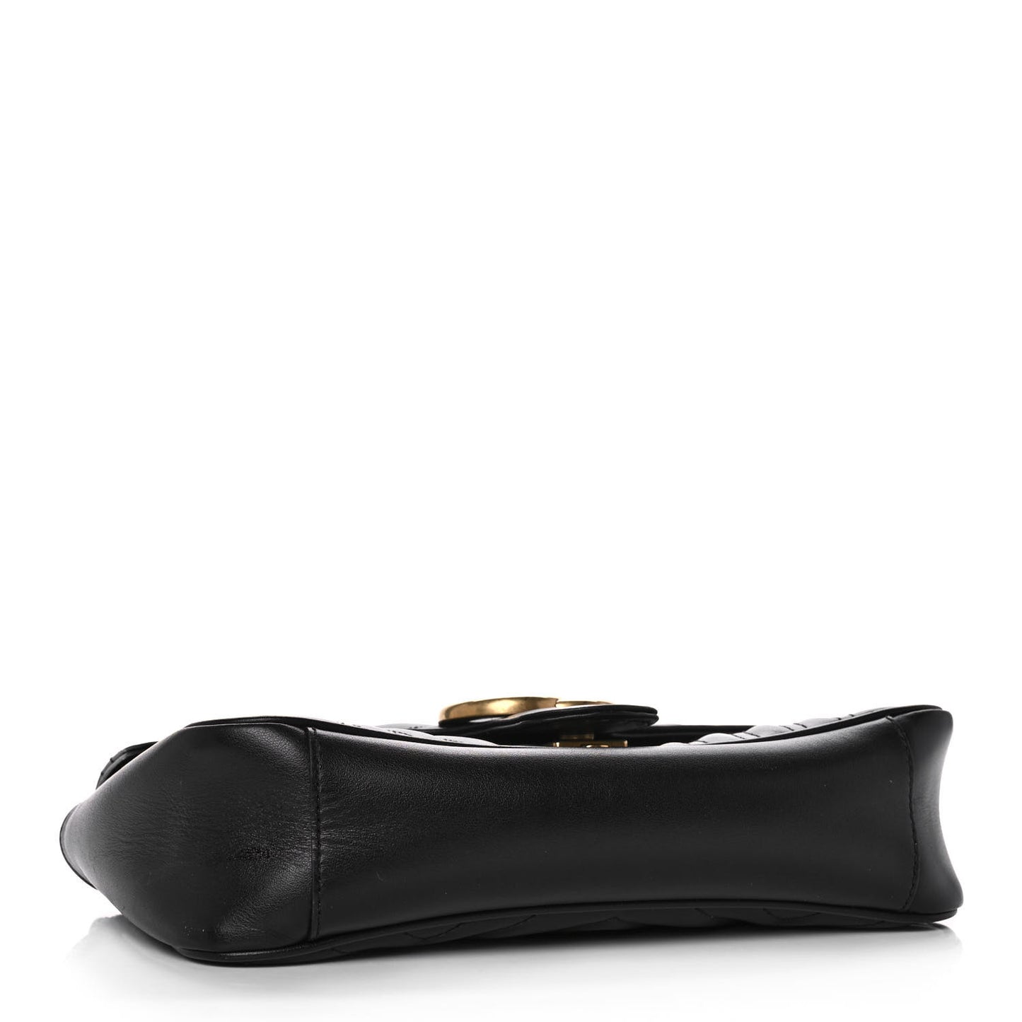 Calfskin Matelasse Small GG Marmont Shoulder Bag Black