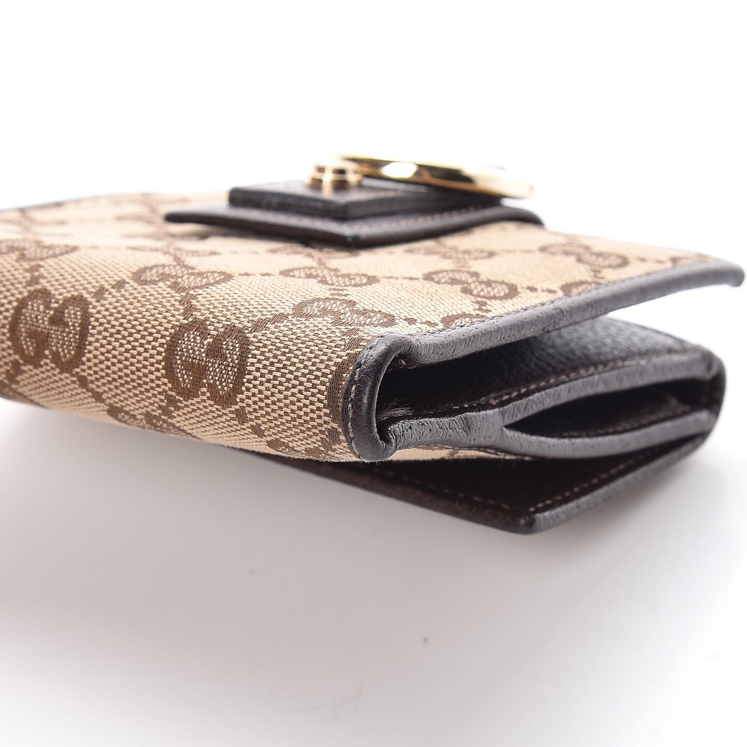 Gucci Monogram Abbey Compact Wallet Dark Brown 16 of 18