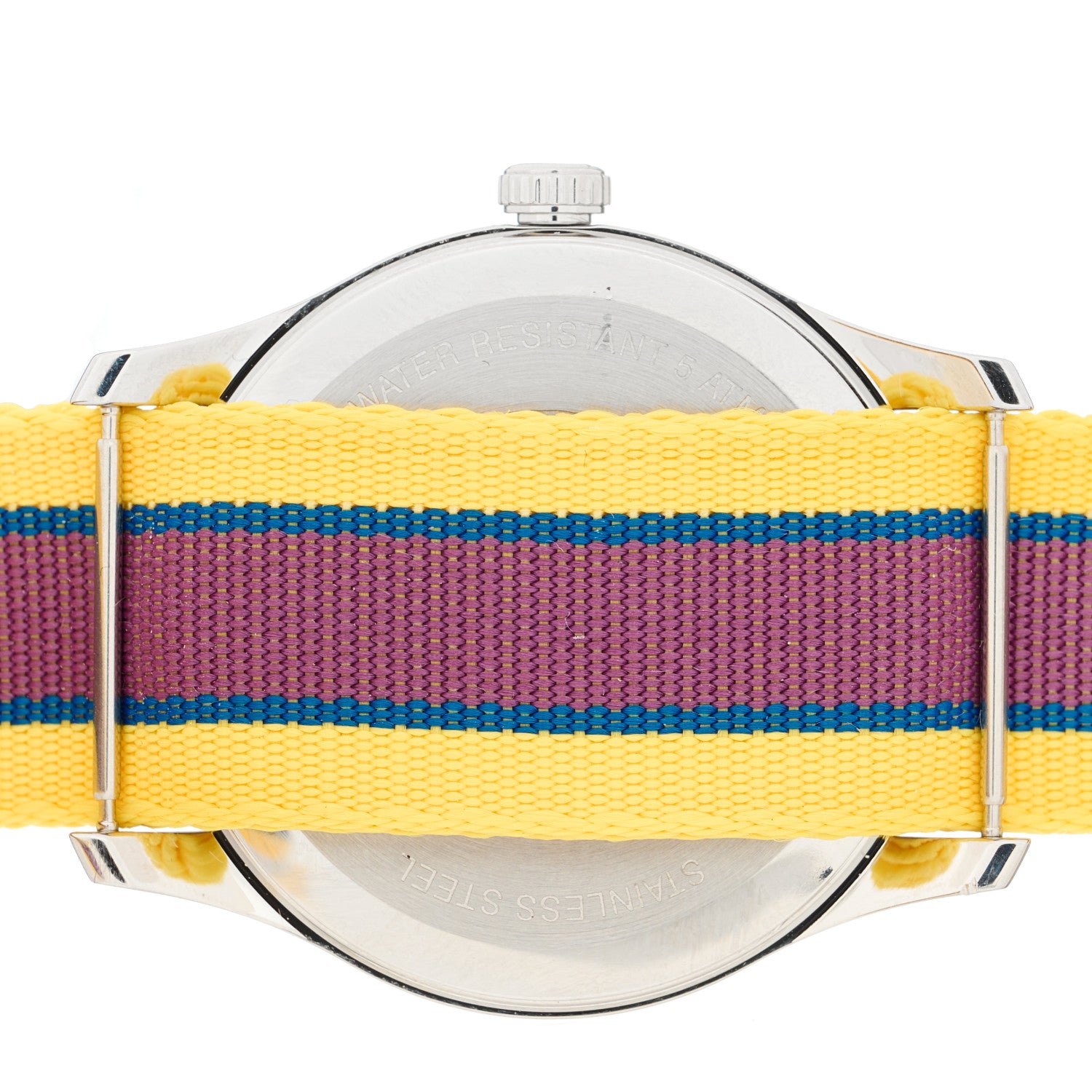 Gucci Stainless Steel Nylon 38mm G-Timeless Web Quartz Watch Yellow 4 of 4