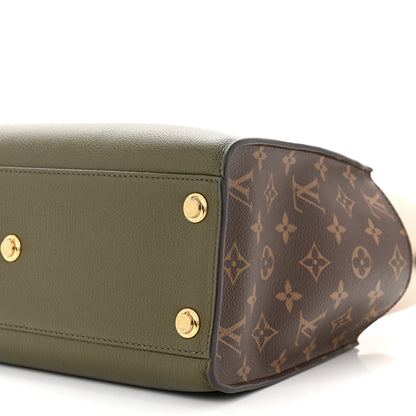 Louis Vuitton Calfskin Monogram On My Side MM Laurier Green Toffee Latte Beige 9 of 10