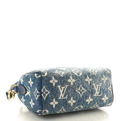 Louis Vuitton Monogram Jacquard Denim Nano Speedy Bandouliere Bleu 4 of 9