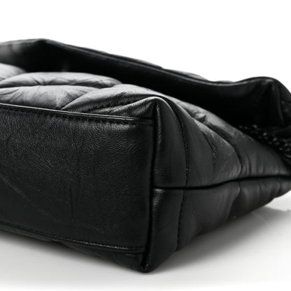 Saint Laurent Quilted Mini Loulou Puffer Monogram Chain Satchel Black 7 of 9