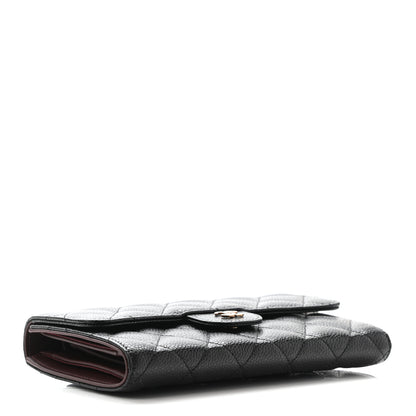 Chanel Caviar Quilted Large Flap Wallet Black 4 of 7