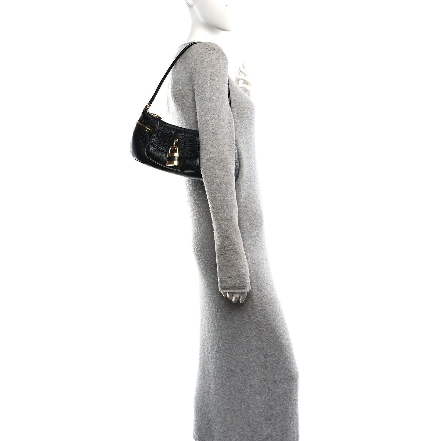 Grained Calfskin The 99 Shoulder Bag Black