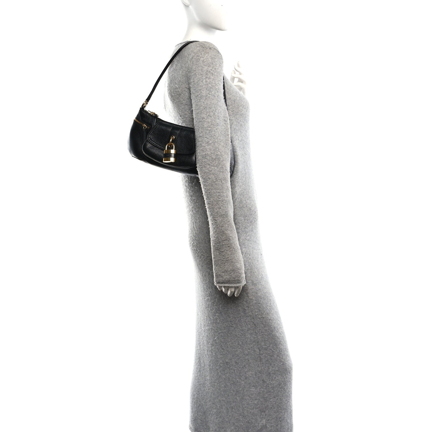 Chloe Grained Calfskin The 99 Shoulder Bag Black 2 of 10