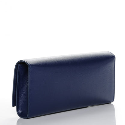 Saint Laurent Grain De Poudre Classic Kate Clutch Navy 3 of 6