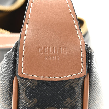 Celine Triomphe Canvas Calfskin Teen Lulu Shoulder Bag Tan 6 of 9