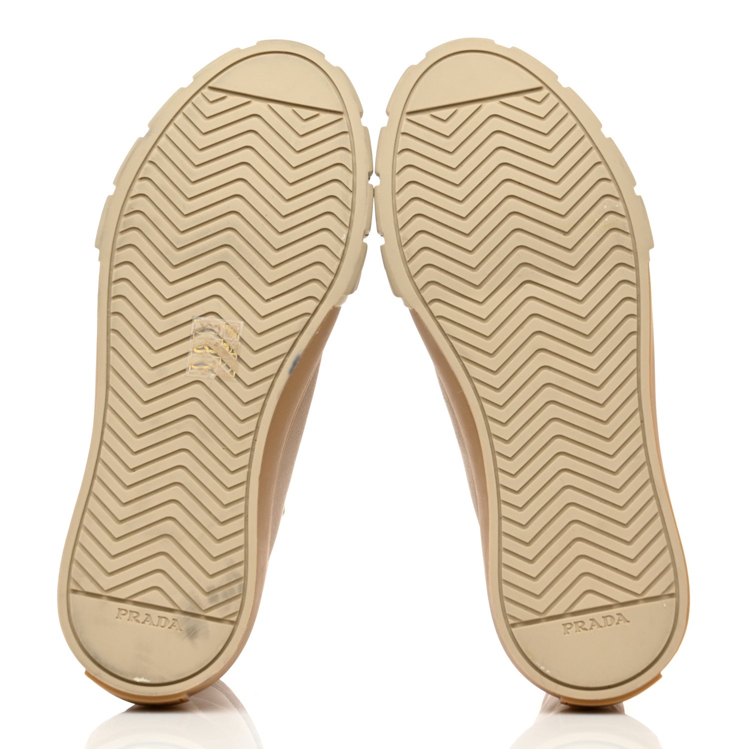 Prada Gabardine Triangle Logo Bi-Color Wheel High Top 35mm Sneakers 38 Corda Kaki 5 of 10