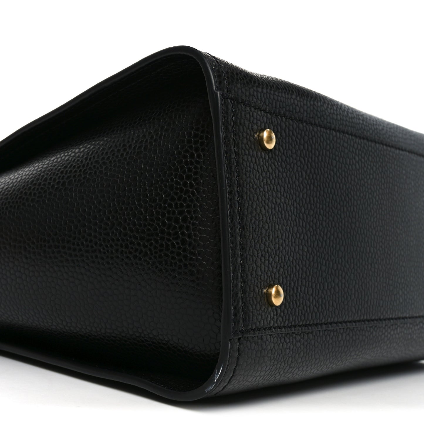 Calfskin Small Deauville Tote Black