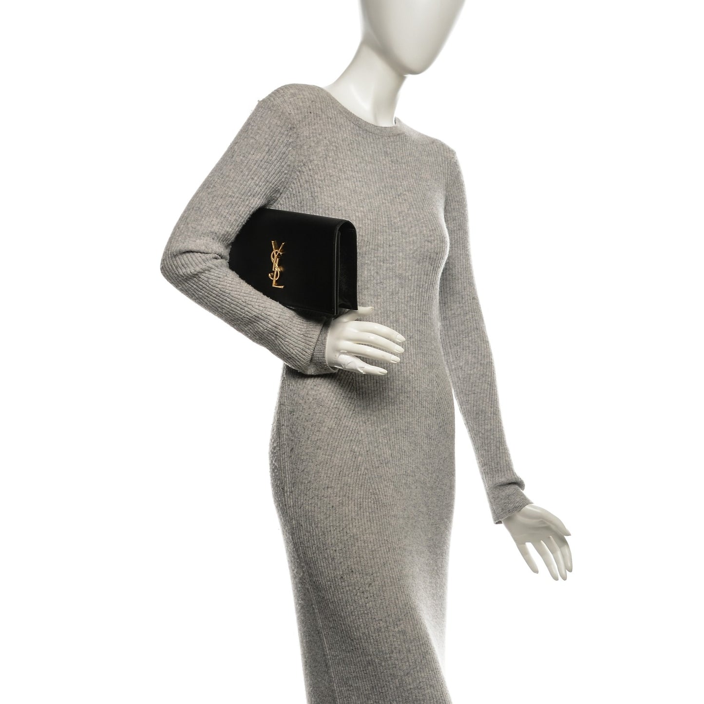 Grain De Poudre Classic Monogram Clutch Black