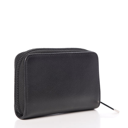 Chanel Caviar Timeless CC Zip Around Coin Purse Black 3 of 8