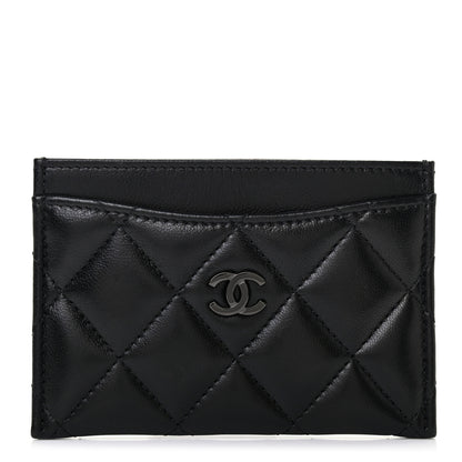 Chanel Lambskin Quilted Card Holder So Black 1 of 8