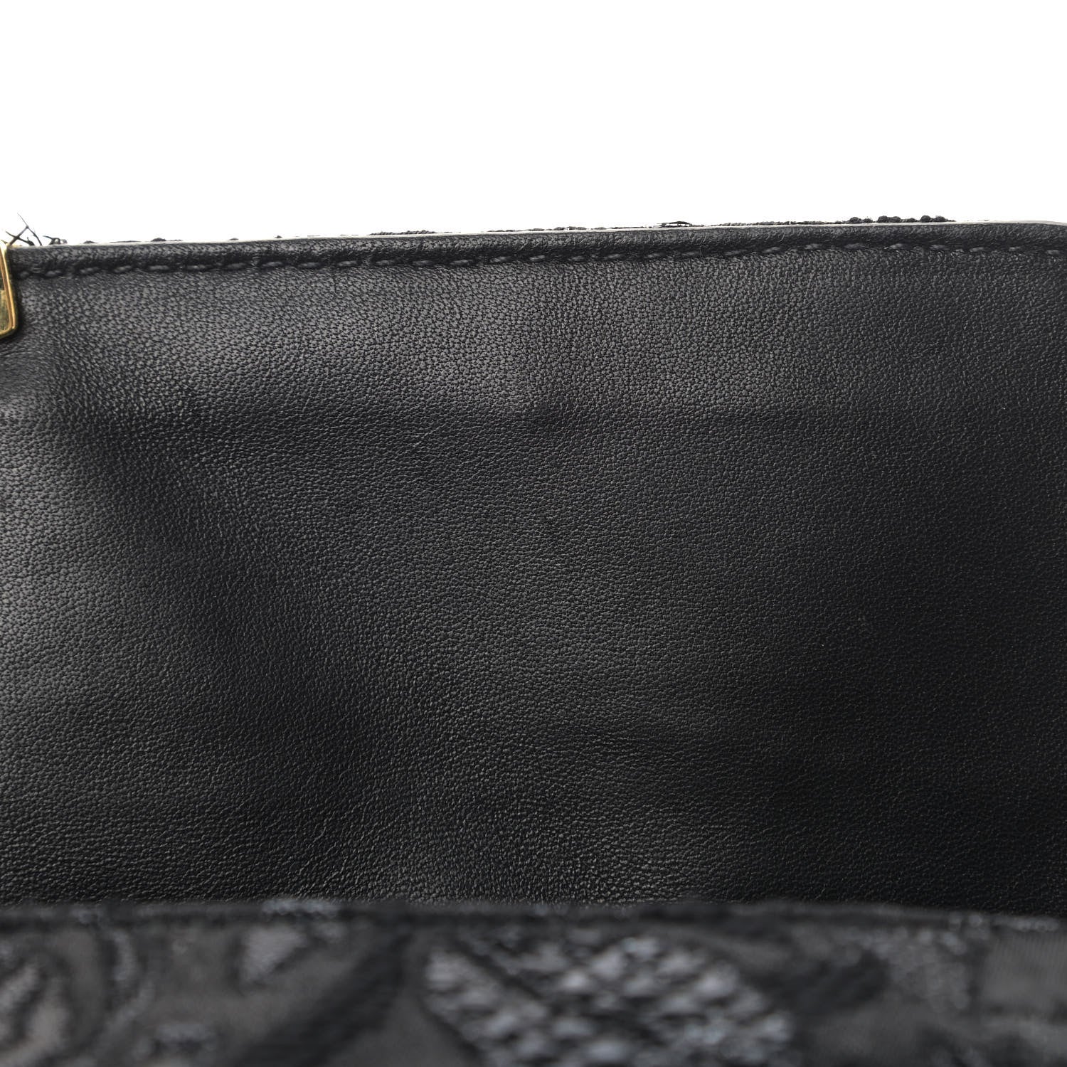 Prada Tessuto Nylon Lurex Embroidered Flap Black 11 of 12