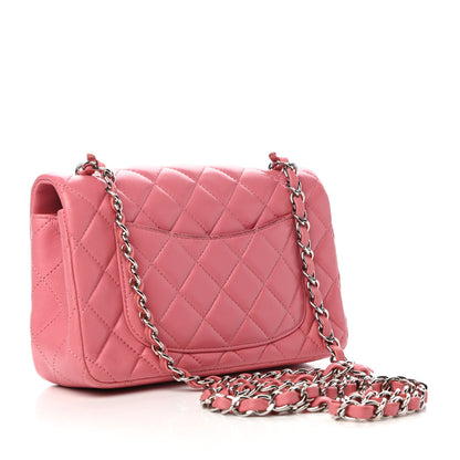 Chanel Lambskin Quilted Mini Rectangular Flap Pink 3 of 11