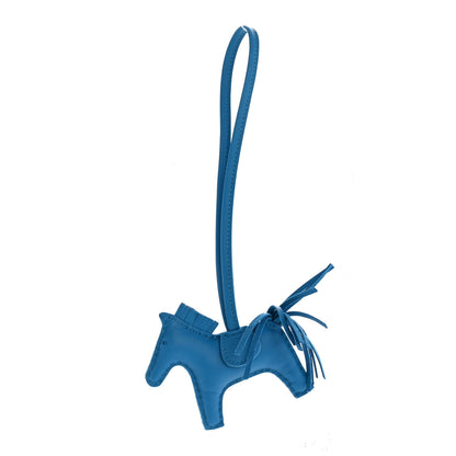 Hermes Milo Lambskin Grigri Rodeo Horse Bag Charm PM Bleu Zanzibar 1 of 5