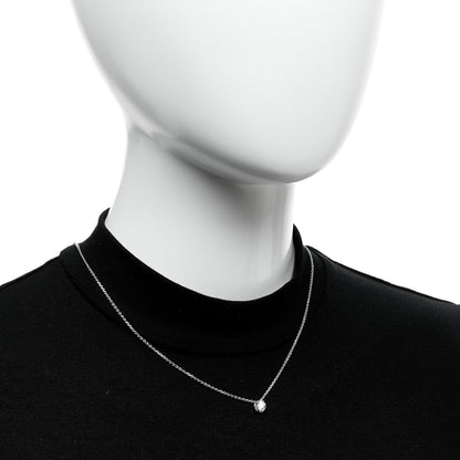 Graff 18K White Gold Diamond .58ct Laurence Graff Signature Solitaire Pendant Necklace 2 of 6