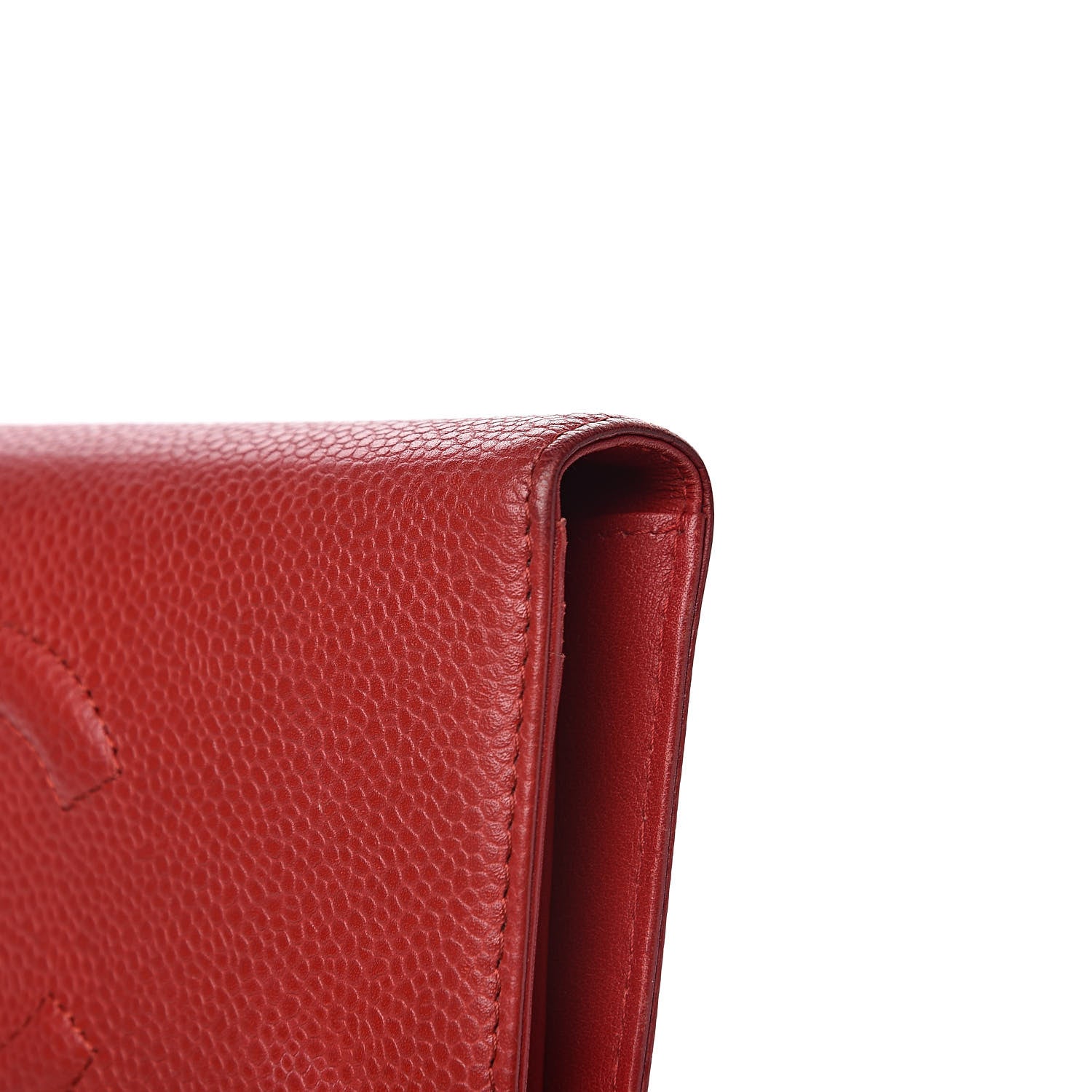 Chanel Caviar Timeless CC Yen Wallet Red 11 of 17