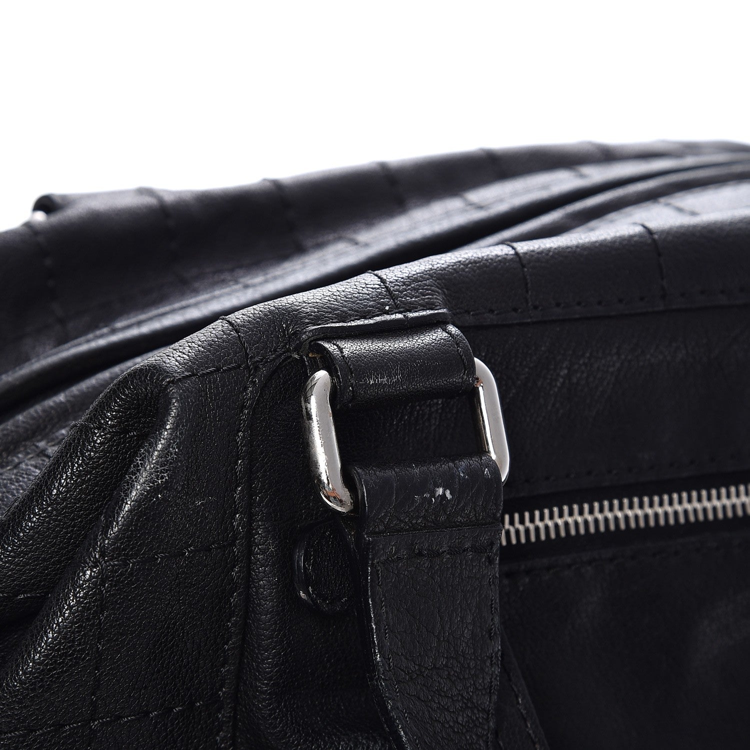 Chanel Distressed Caviar Outdoor Bowler Black 9 of 10