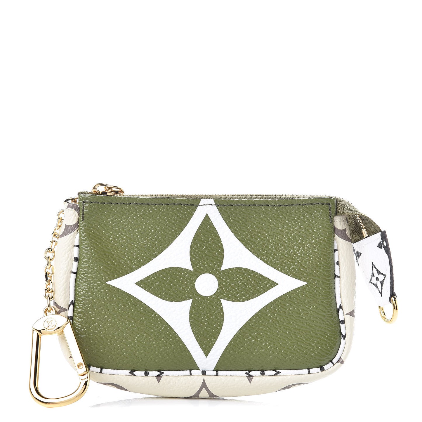 Monogram Giant Micro Pochette Accessories Kaki White