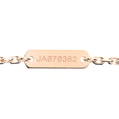 Van Cleef & Arpels 18K Rose Gold Diamond Small Perlee Clovers Pendant Necklace 5 of 7